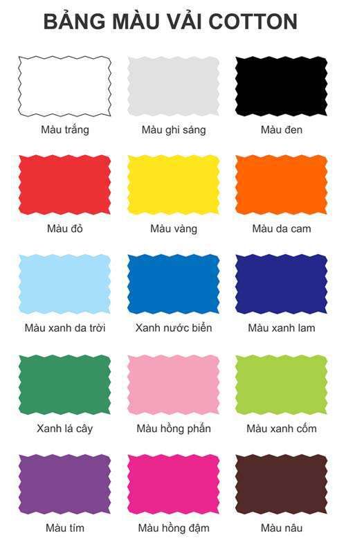 Bảng Mẫu Vải Cotton 100%